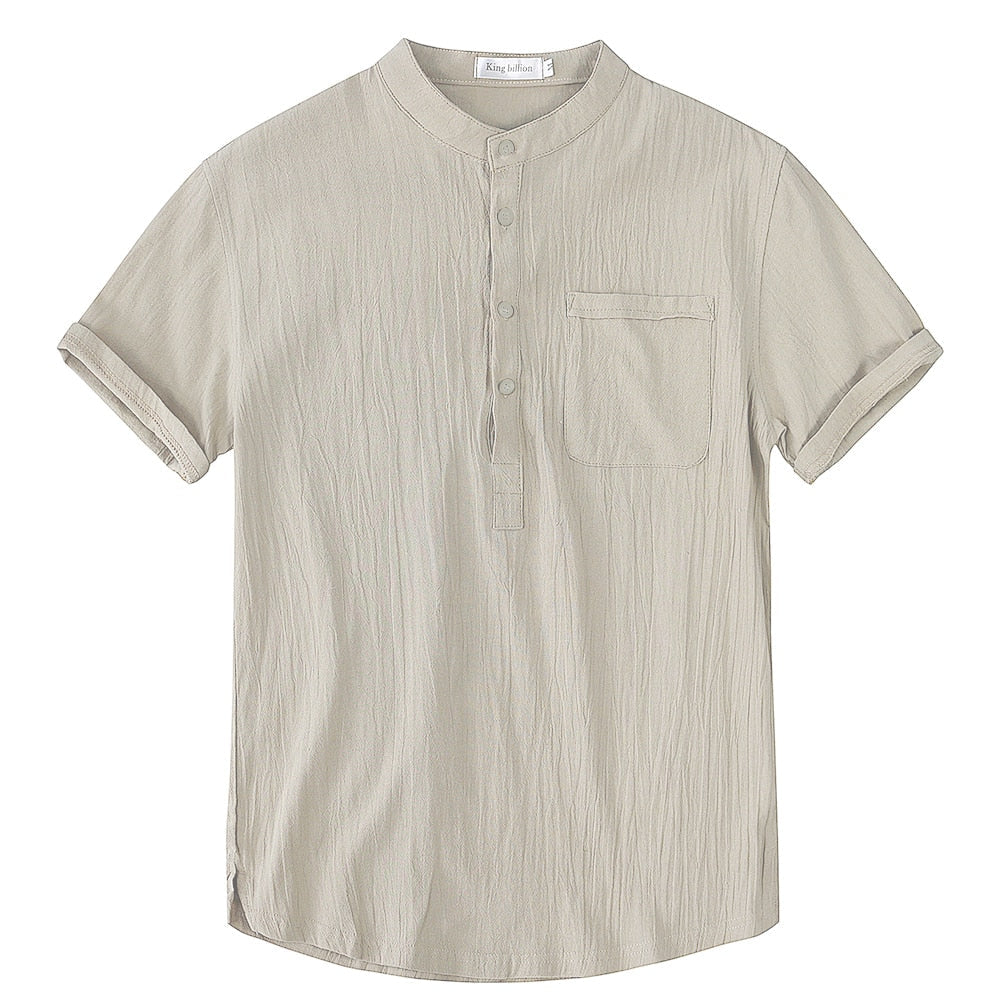 Camisa masculina de linho