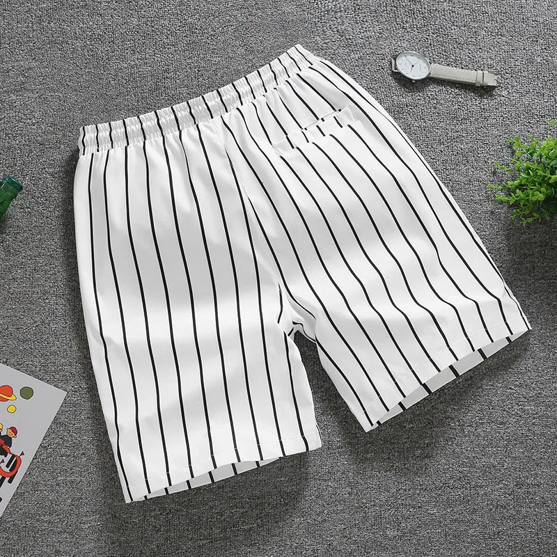 Short masculino casual listrado