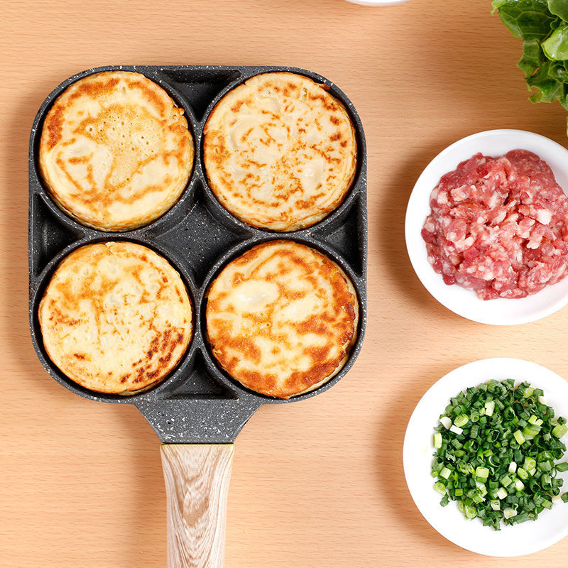 Frigideira Antiaderente - Com Quatro Espaços para Omelete, Panqueca e mais
