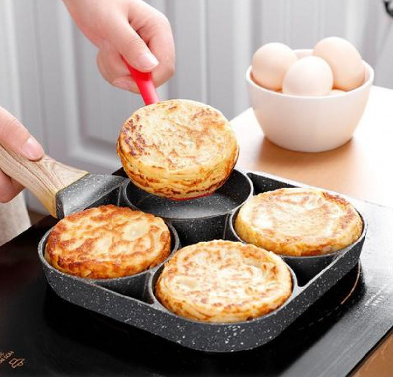 Frigideira Antiaderente - Com Quatro Espaços para Omelete, Panqueca e mais