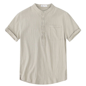 Camisa masculina de linho