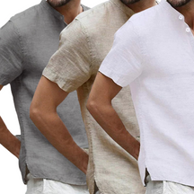 Camisa masculina de linho